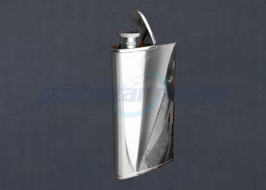 Hardware de encargo polaco del metal del espejo, grabado 2 en 1 tenedor del frasco y del cigarro del acero inoxidable